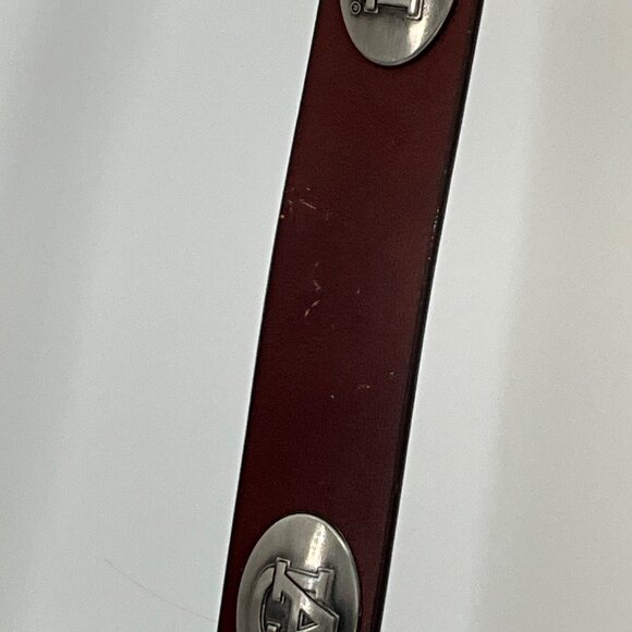 Auburn University Brown Child's Leather Belt Small 24" long - Picture 3 of 5